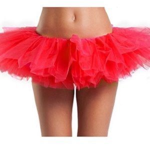 red tulle tutu with lady bug wings poke dots and 2 sets of antlers.
